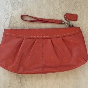 Coach Coral Leather Clutch